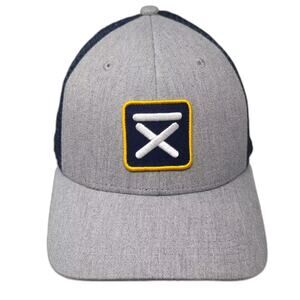 Dome Headwear Trucker Hat Gray Blue OS Stay Country Embroidered Patch Adjustable